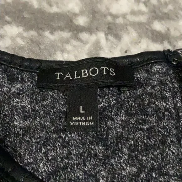 Talbots wool blend short sleeve shirt size L EUC - Picture 2 of 8